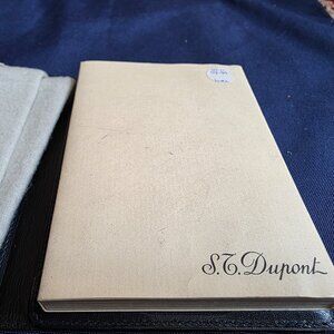 NEW DUPONT PARIS BLACK LEATHER BILLFOLD NOTEPAD